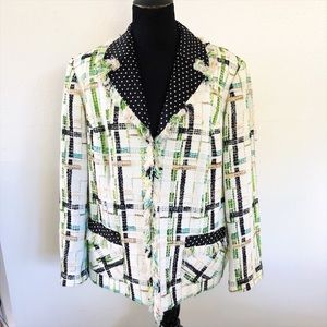 Plus Size Tweed Blazer, Fully Lined, Like New